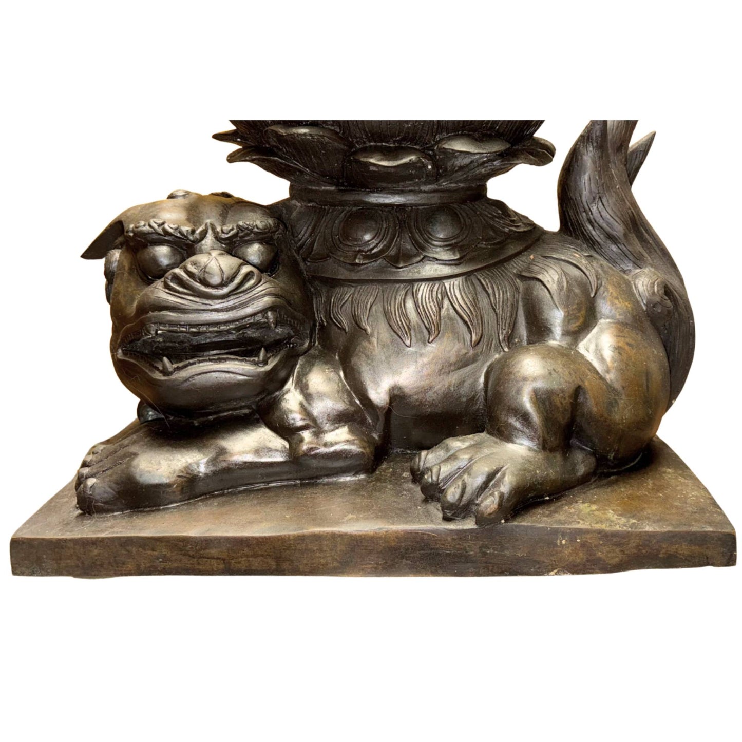 Bronzen Wenshu Pusa beeld met oude Nederlandse galerieherkomst en sterke verzamelwaarde