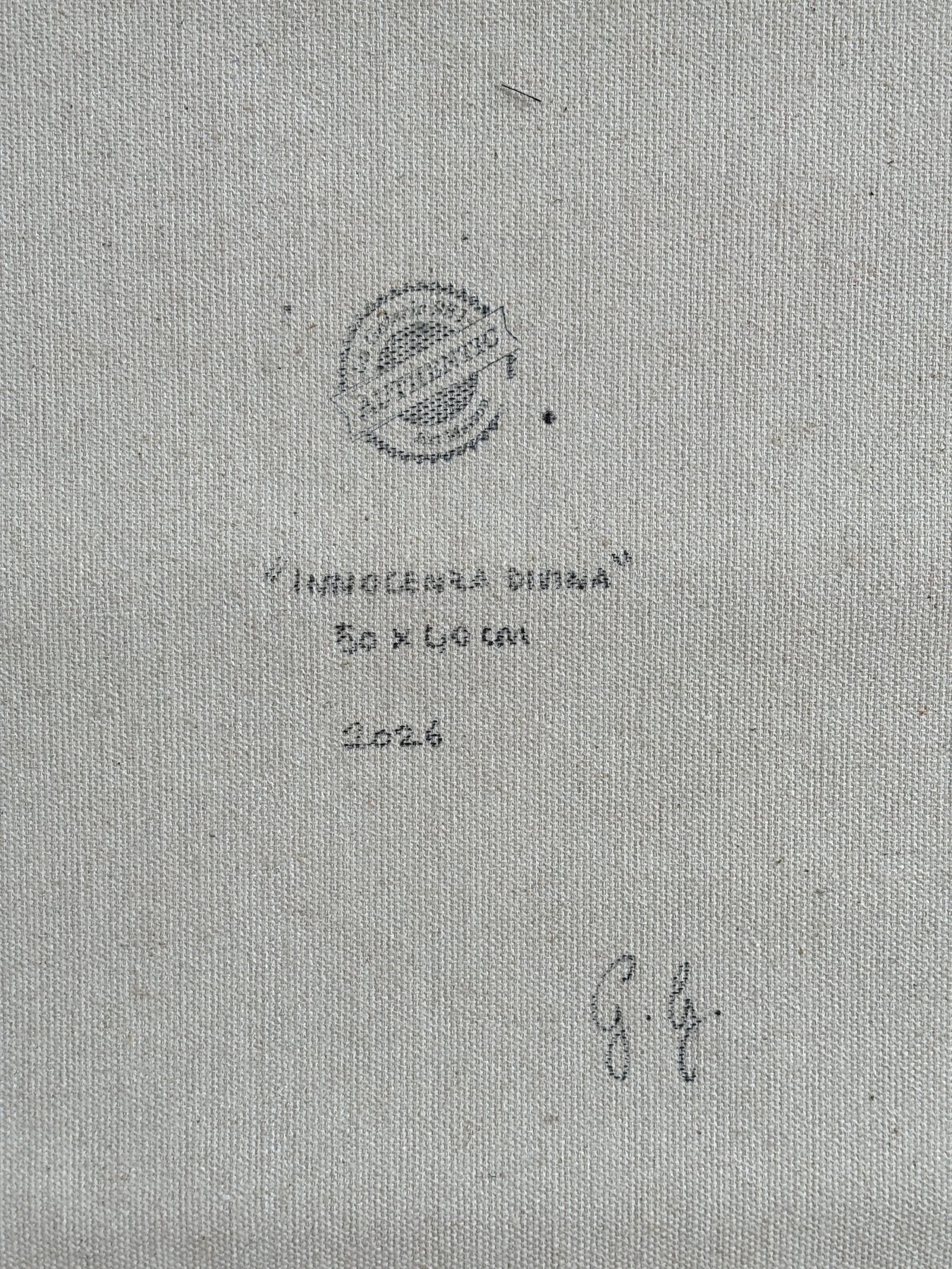 Detail van de handtekening G.G. en het officiële galerijstempel van La Galerie 991.