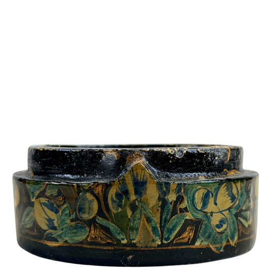 Kashmir lakdoosje ca. 1920 met beschilderde papier-mâché decoratie