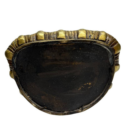 Chinese bronzen altaarset met Medicijnboeddha en twee pagodetorens – opname 4