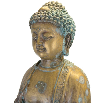 Staande Chinese bronzen Medicijnboeddha van 98 cm – opname 4