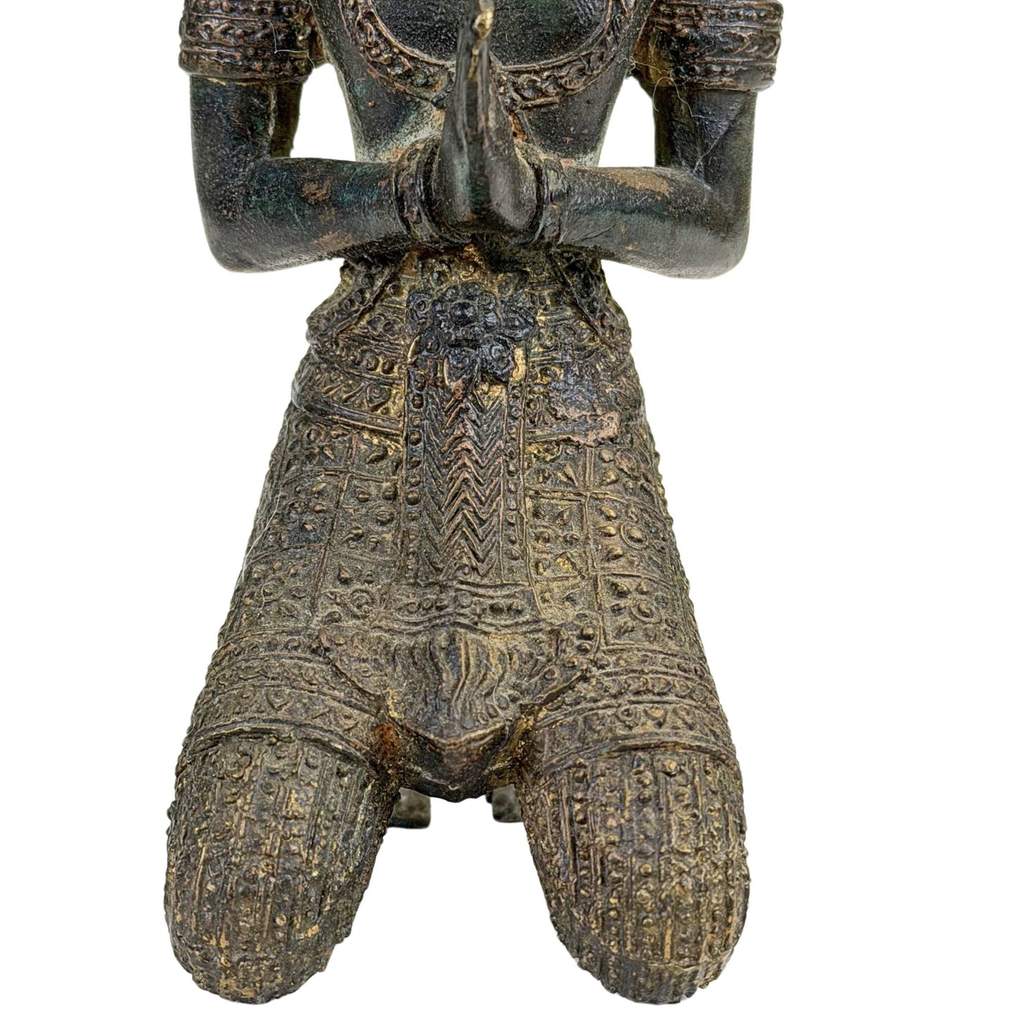Thaise Bronzen Theppanom Tempelwachter – Boeddhistische Beschermengel – 21,7 cm