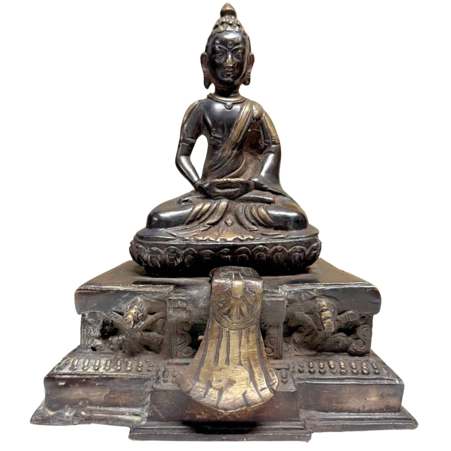 Museumwaardig Antiek Himalayabrons (Koninkrijk Mustang / Lo), 15e–17e Eeuw
