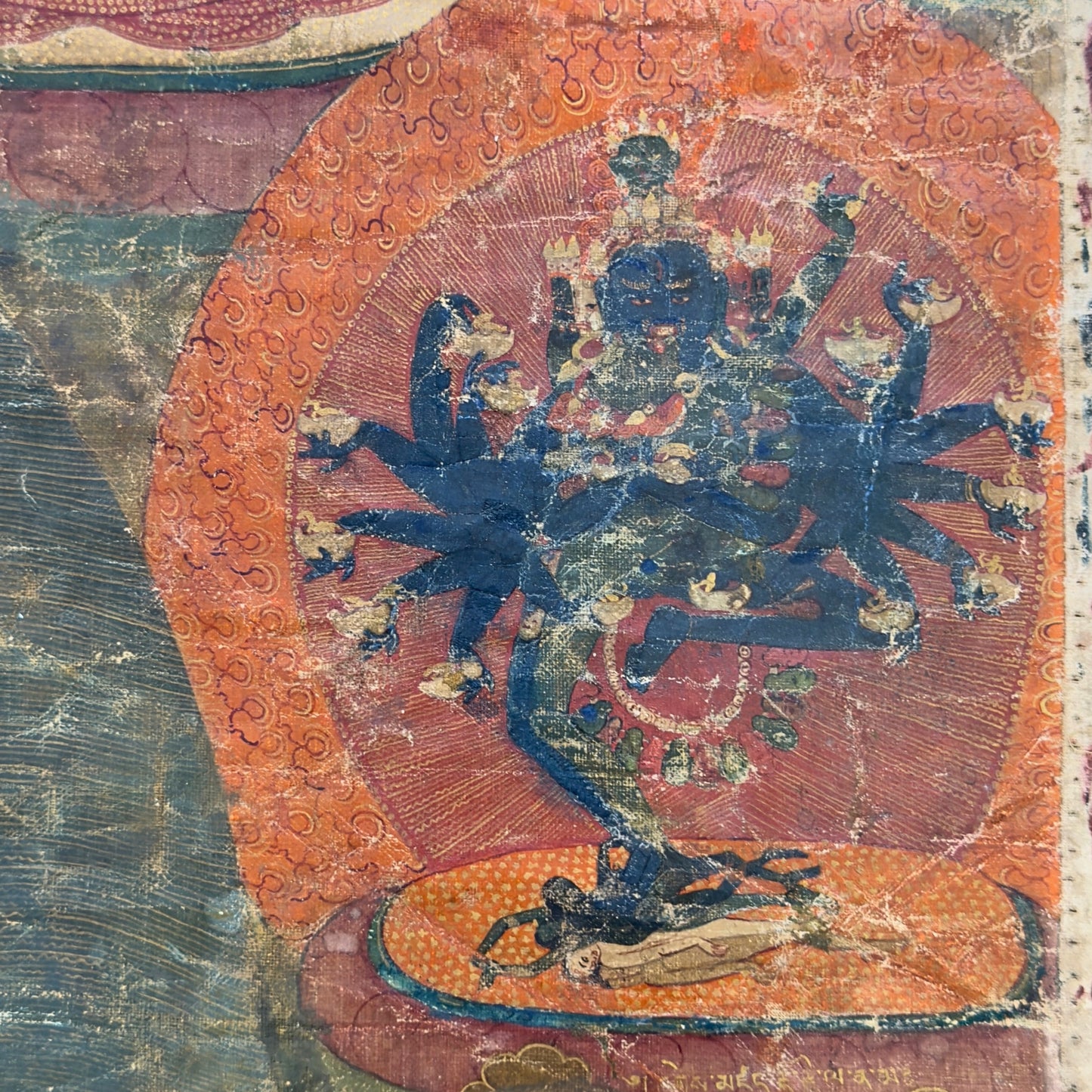 Monumentale Tibetaanse Sakya Lineage Thangka met Hevajra – Vroege Ngor-traditie, tweede helft 15e eeuw
