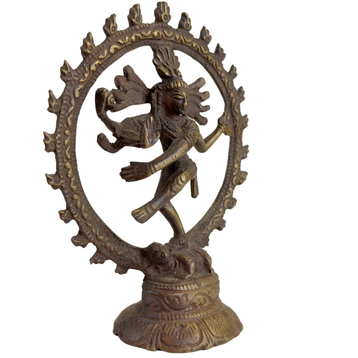 Set van drie bronzen Shiva Nataraja beelden uit India – opname 10