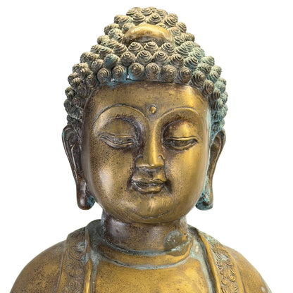 Staande Chinese bronzen Medicijnboeddha van 98 cm – opname 5