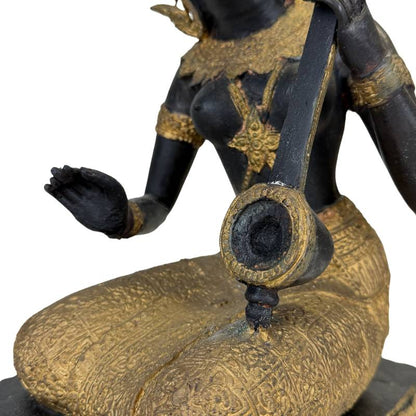 Thaise muzikant sculptuur van brons
