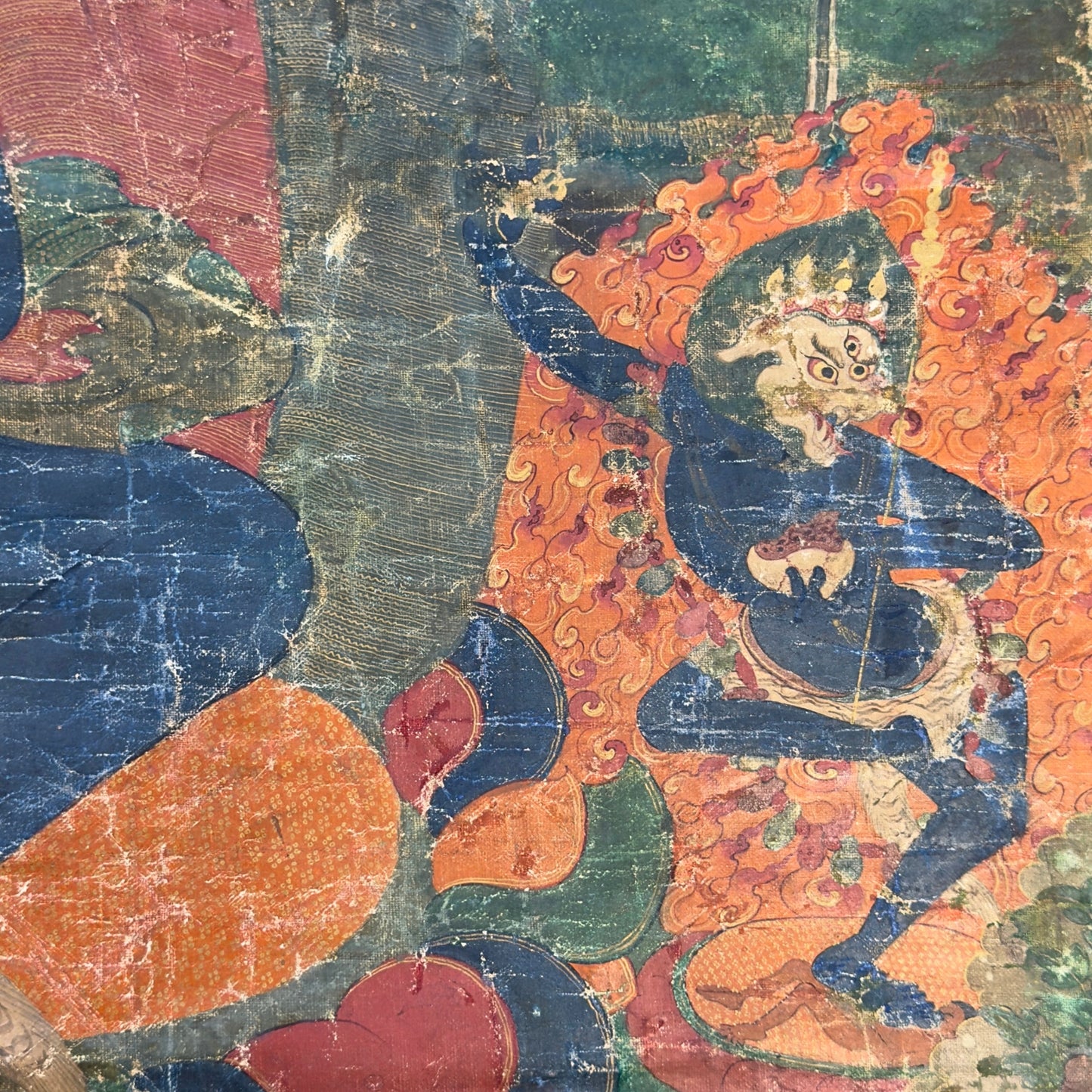 Monumentale Tibetaanse Sakya Lineage Thangka met Hevajra – Vroege Ngor-traditie, tweede helft 15e eeuw