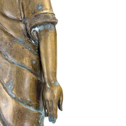 Staande Chinese bronzen Medicijnboeddha van 98 cm – opname 7