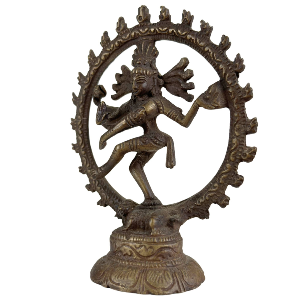 Set van drie bronzen Shiva Nataraja beelden uit India – opname 16