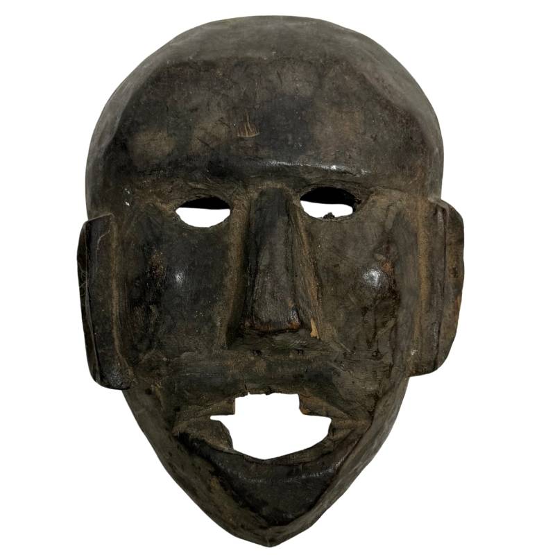 18.5 cm Antiek Houten Himalaya Sjamanenmasker | 400g Gortdroog | muurkunst