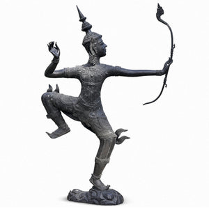 Monumentale Bronzen Phra Ram (Rama) Boogschutter – Thailand – 168 × 110 cm