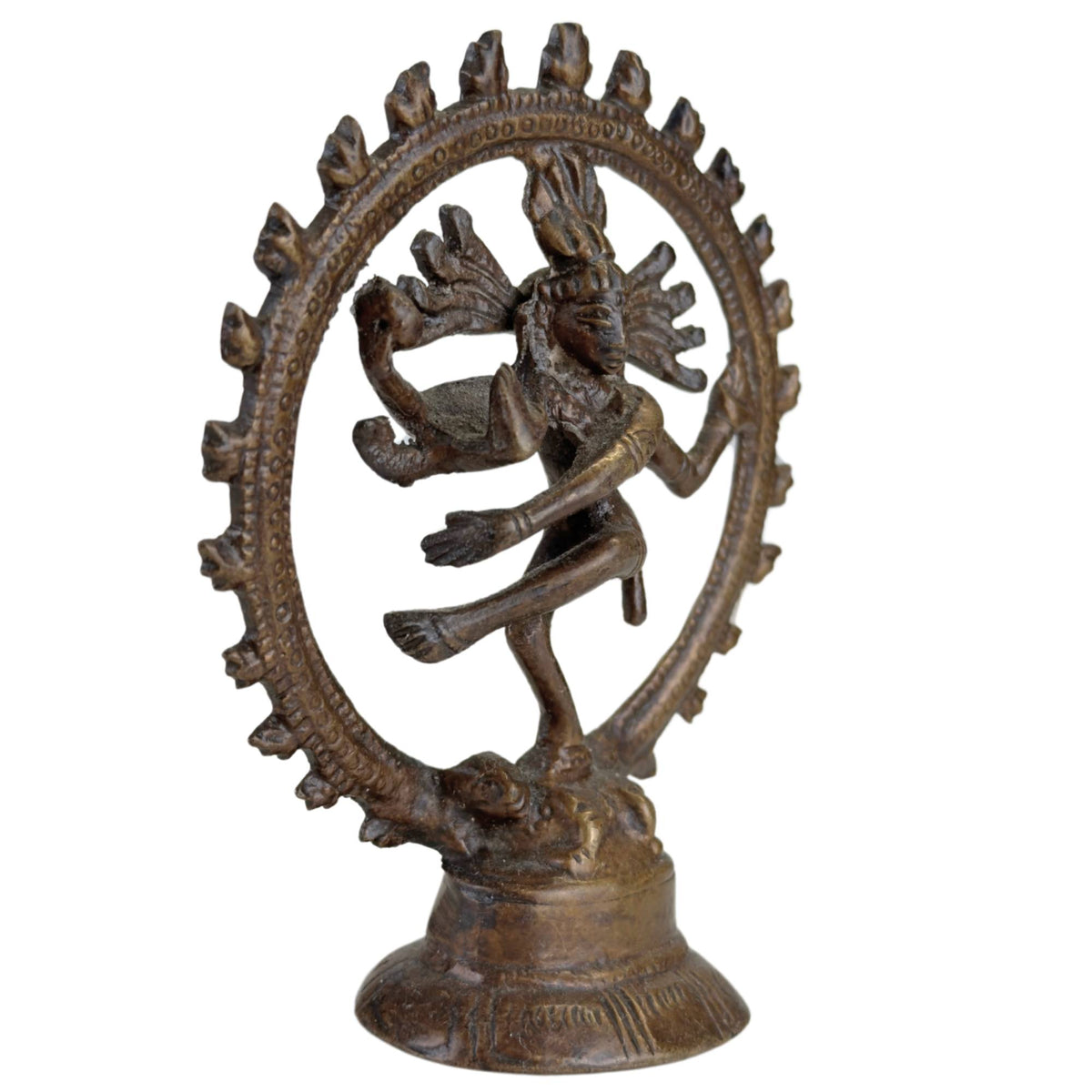 Set van drie bronzen Shiva Nataraja beelden uit India – opname 19