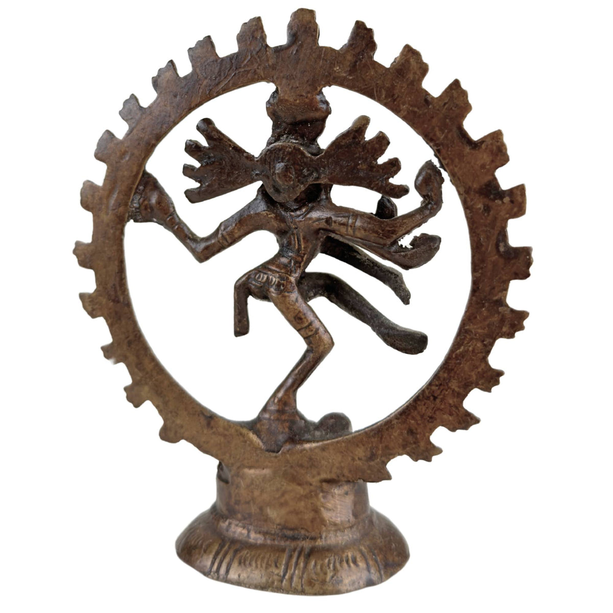 Set van drie bronzen Shiva Nataraja beelden uit India – opname 21
