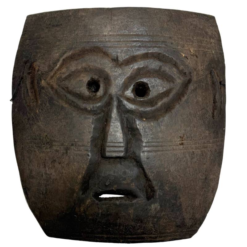 25 cm Antiek Houten Pere Masker Congo | Exclusieve Muurkunst | 600g