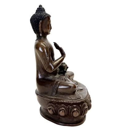 Antieke Nepalese Medicijnboeddha van brons
