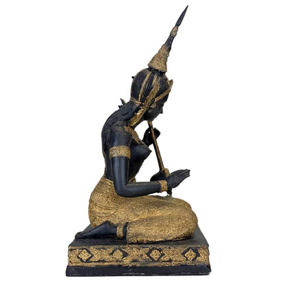 Thaise bronzen muzikant in tempelstijl – opname 1