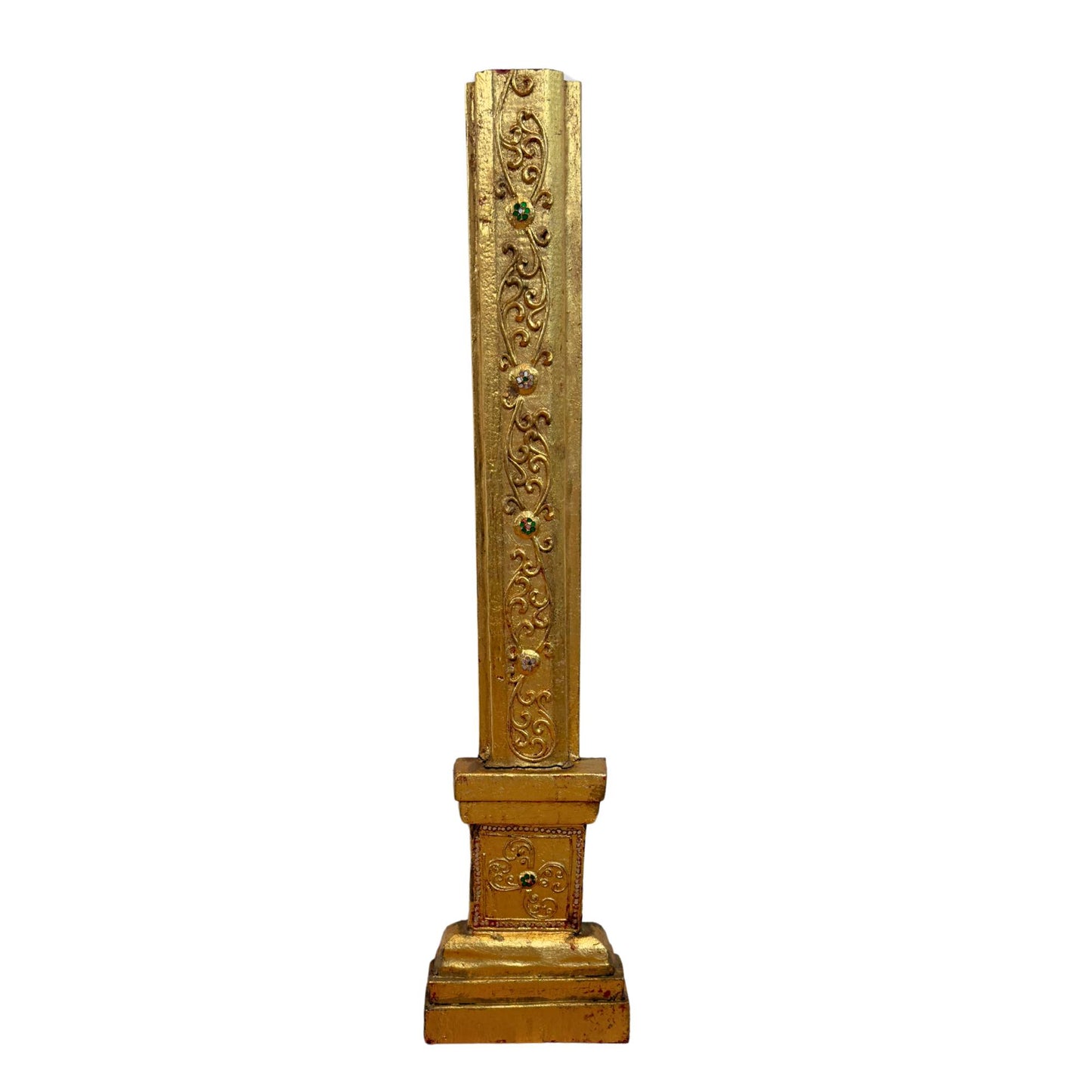 Monumentaal Birmaans Tempelfronton Ensemble (5-delig, ca. 200 cm hoog) – Mandalay-stijl (ca. 1900)