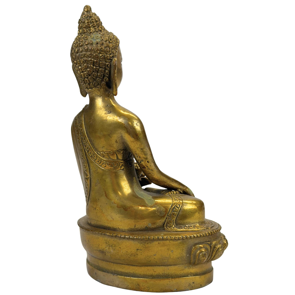 Verguld bronzen Boeddha in Bhumisparsha mudra – opname 4
