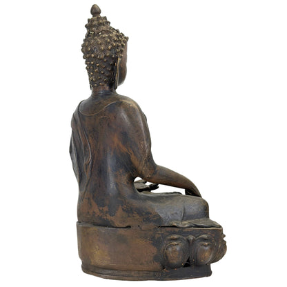 Monumentale 18e-eeuwse Shakyamuni Boeddha uit Ladakh in vuurverguld brons – opname 4