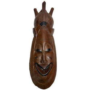 Handgehakt Houten Tribaal Masker – Marka Stijl – Afrikaanse Muurdecoratie