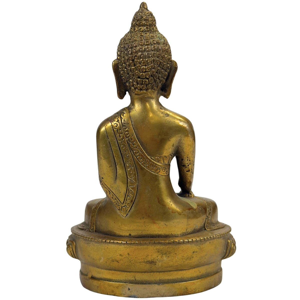 Verguld bronzen Boeddha in Bhumisparsha mudra – opname 5