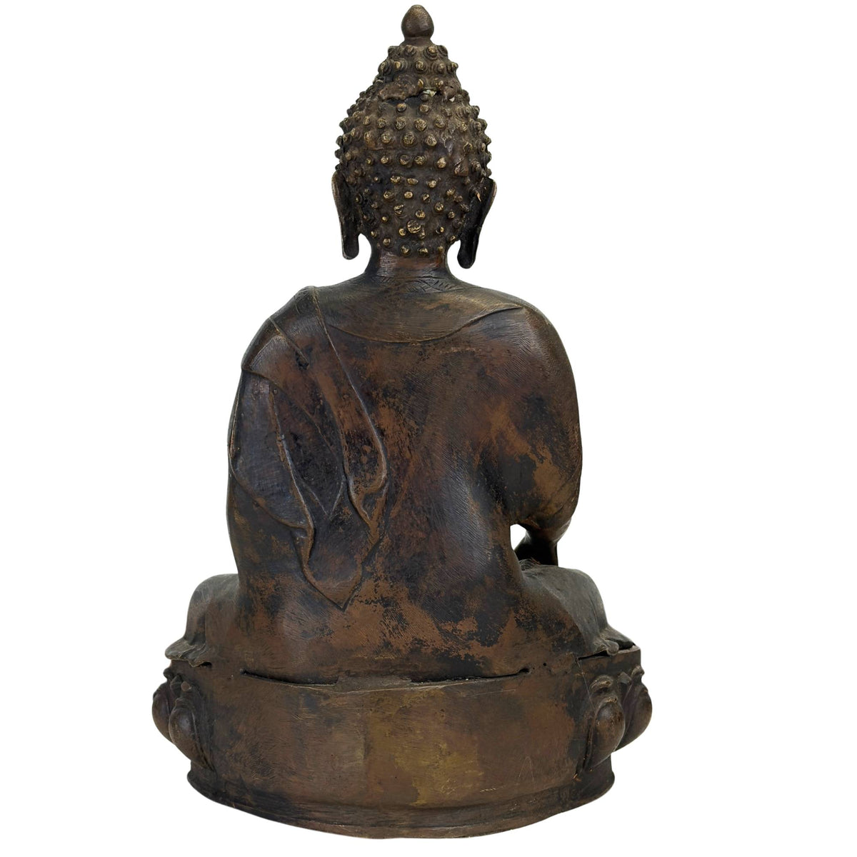Monumentale 18e-eeuwse Shakyamuni Boeddha uit Ladakh in vuurverguld brons – opname 5