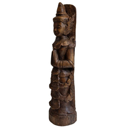 Historisch Birmese Nat-figuur in hout
