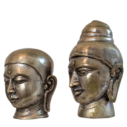 Set van 2 Bronzen Koppen

