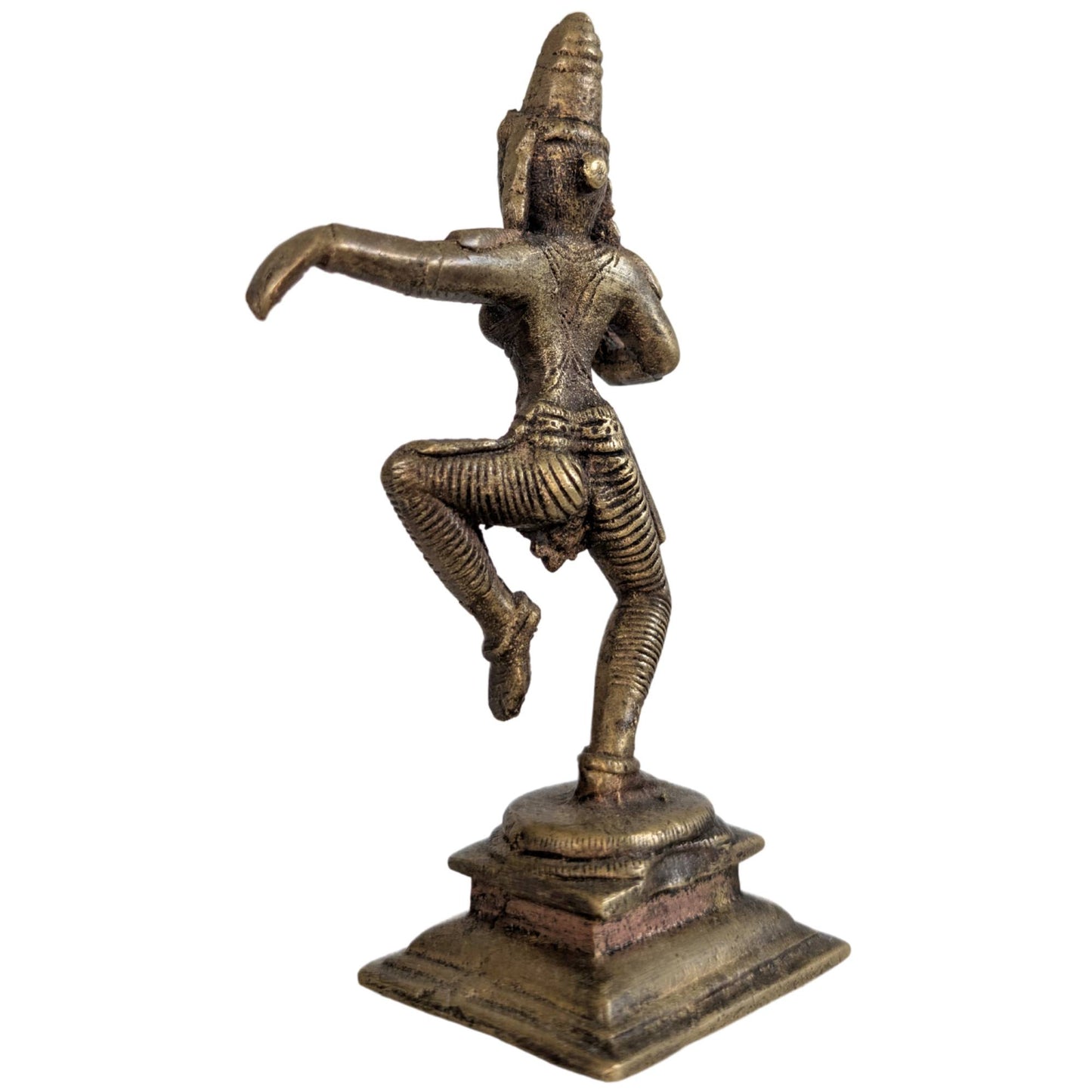 Antiek Brons Indiase Dansende Godin (Parvati) – Handgegoten – 14 cm