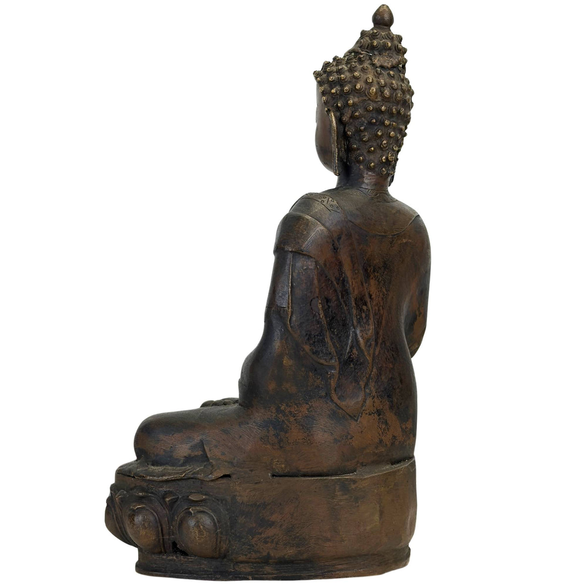 Monumentale 18e-eeuwse Shakyamuni Boeddha uit Ladakh in vuurverguld brons – opname 6