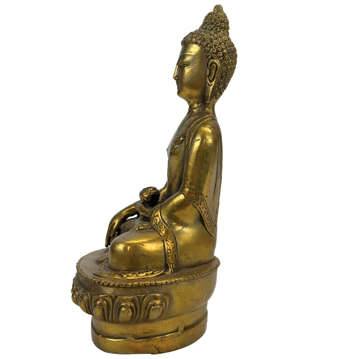 Verguld bronzen Boeddha in Bhumisparsha mudra – opname 7