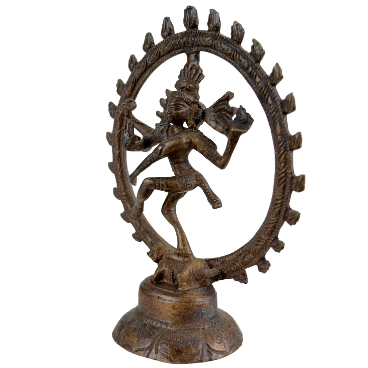 Set van drie bronzen Shiva Nataraja beelden uit India – opname 7