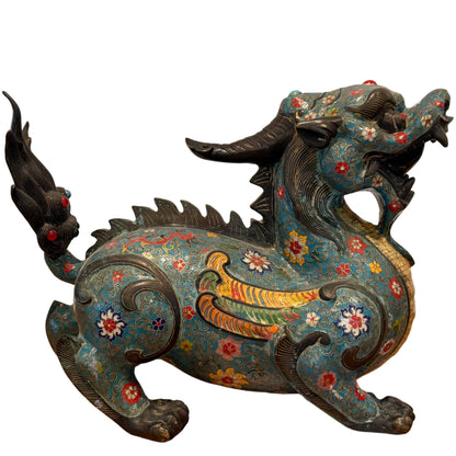 Paar monumentale antieke Chinese Pixiu beschermleeuwen – opname 2