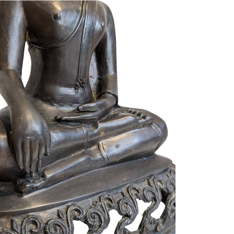 Groot Vintage Bronzen Thais Boeddhabeeld - 45cm Sukhothai Stijl