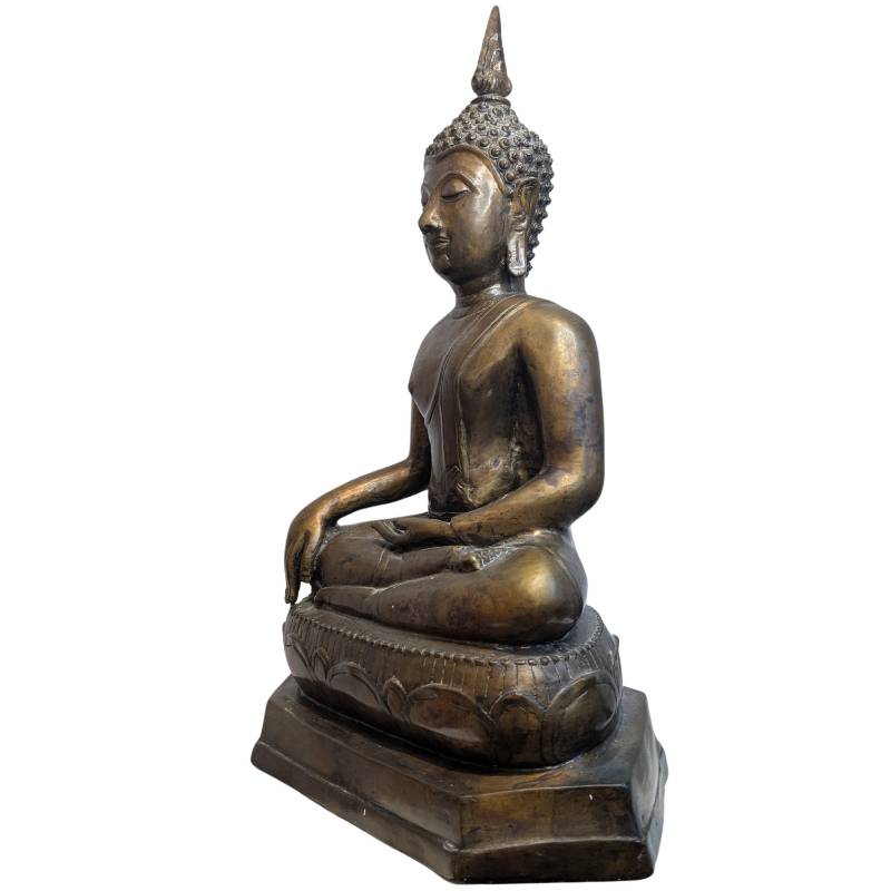 Boeddha in Bhumisparsha Mudra in brons – 19e eeuw – lot 120