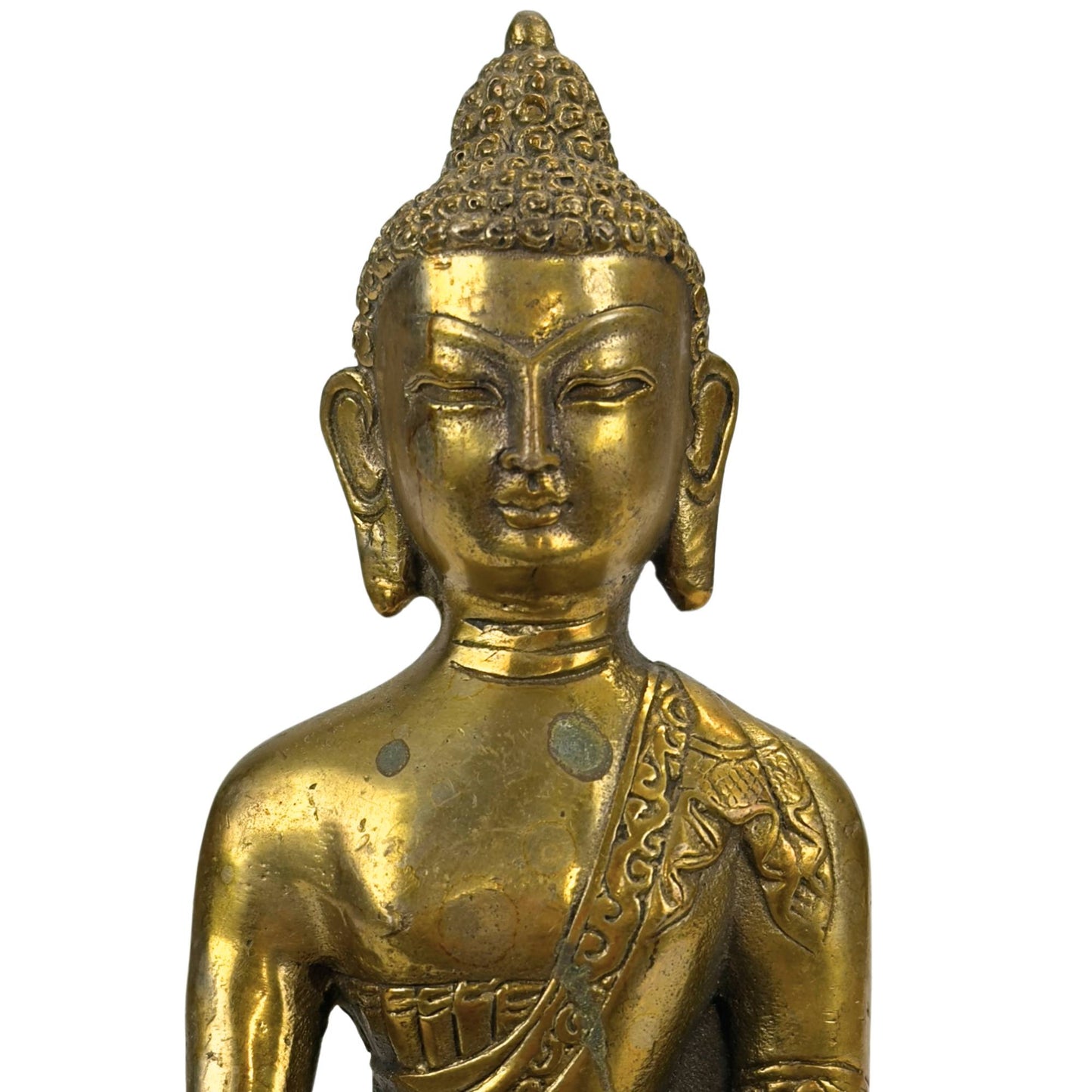 Verguld Bronzen Boeddha Beeld – Bhumisparsha Mudra – Symbool voor Aarding, Kracht en Verlichting (Copy)