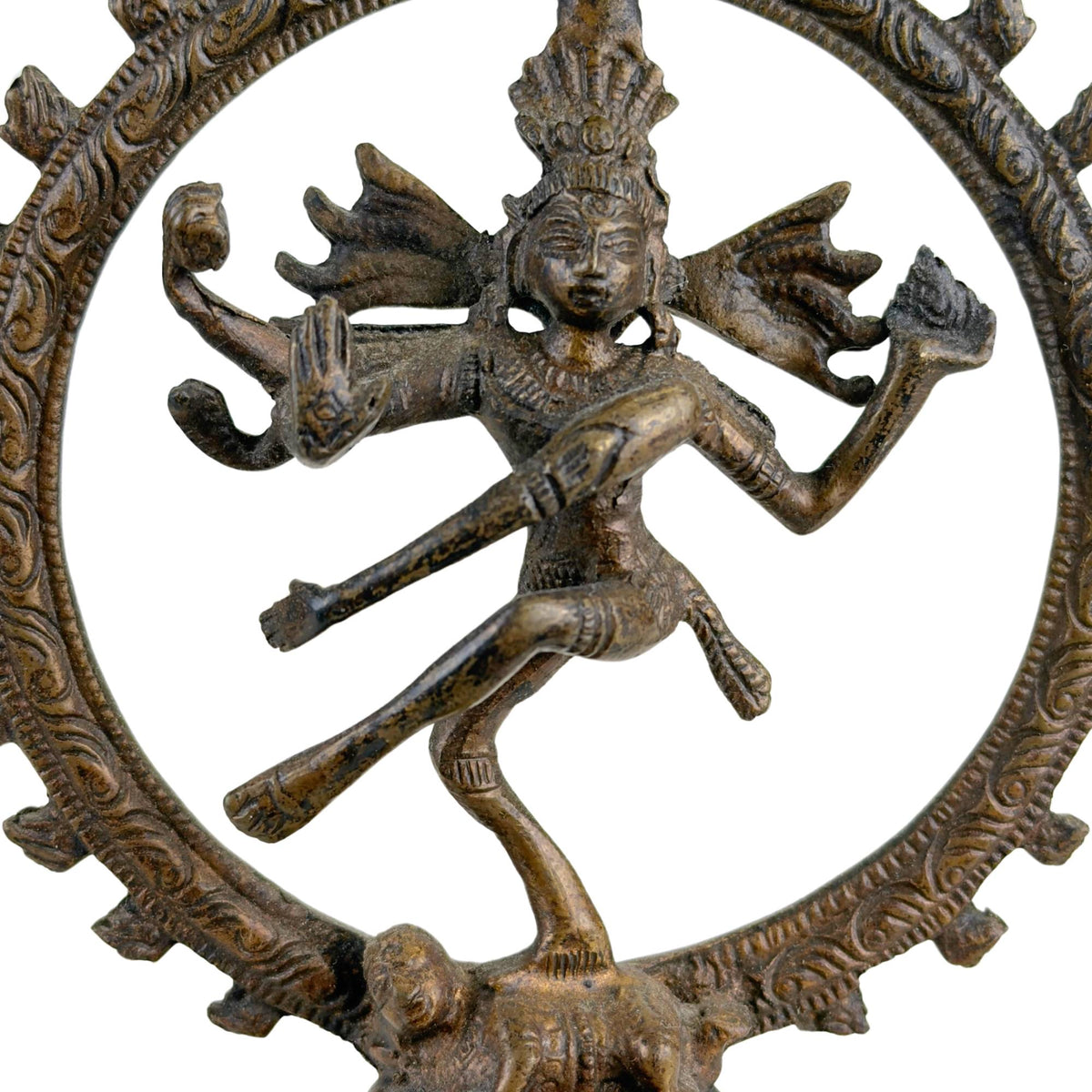 Set van drie bronzen Shiva Nataraja beelden uit India – opname 8
