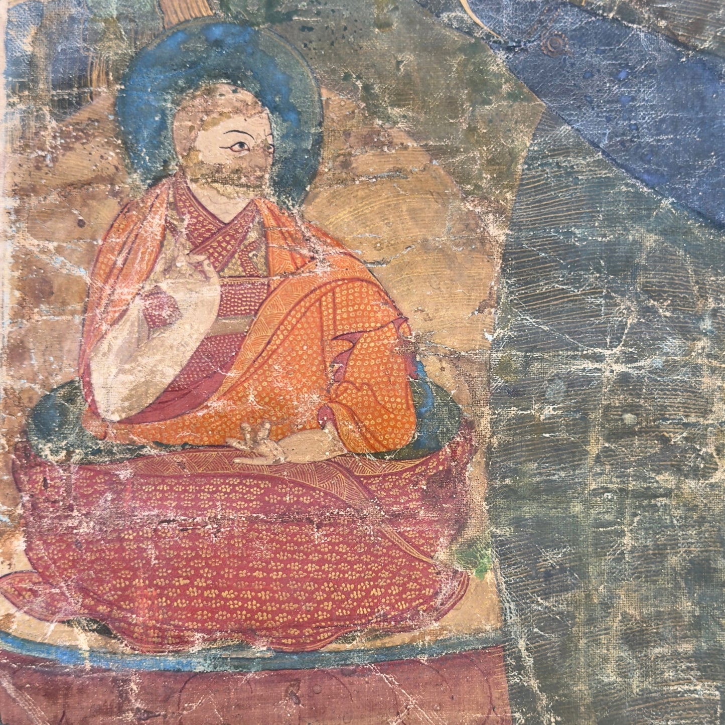 Monumentale Tibetaanse Sakya Lineage Thangka met Hevajra – Vroege Ngor-traditie, tweede helft 15e eeuw
