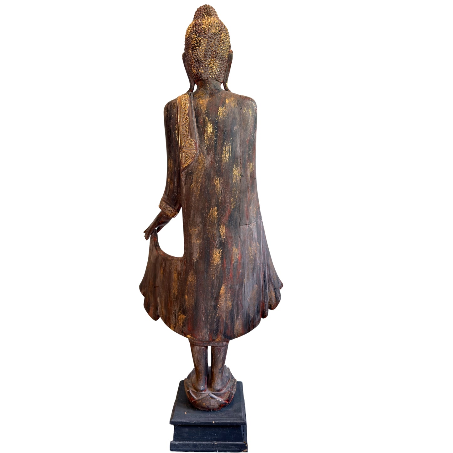 Achterzijde van een monumentale antieke Birmese Boeddha uit Myanmar