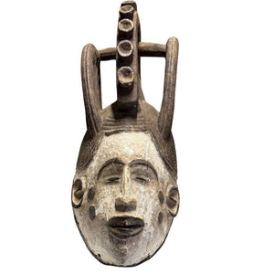 Muurdecoratie Authentiek Antiek Igbo Agbogho Mmuo Masker – Geverifieerd Ritueel