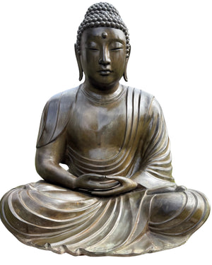 89 cm Japanse Bronzen Amida Boeddha – Kamakura Daibutsu-stijl – Amida Mudra XXL
