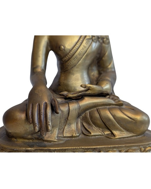 Antiek boeddhabeeld uit Ladakh van brons ca 1800 1850