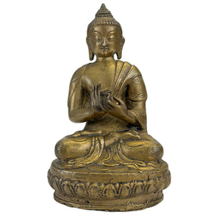 Antiek bronzen Boeddha beeld Zanabazar 18e eeuw Shramana Mudra