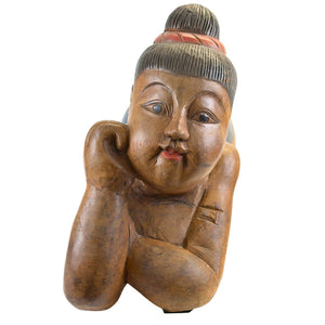 Monumentale Chinese liggende Tongzi – een decoratief 1920