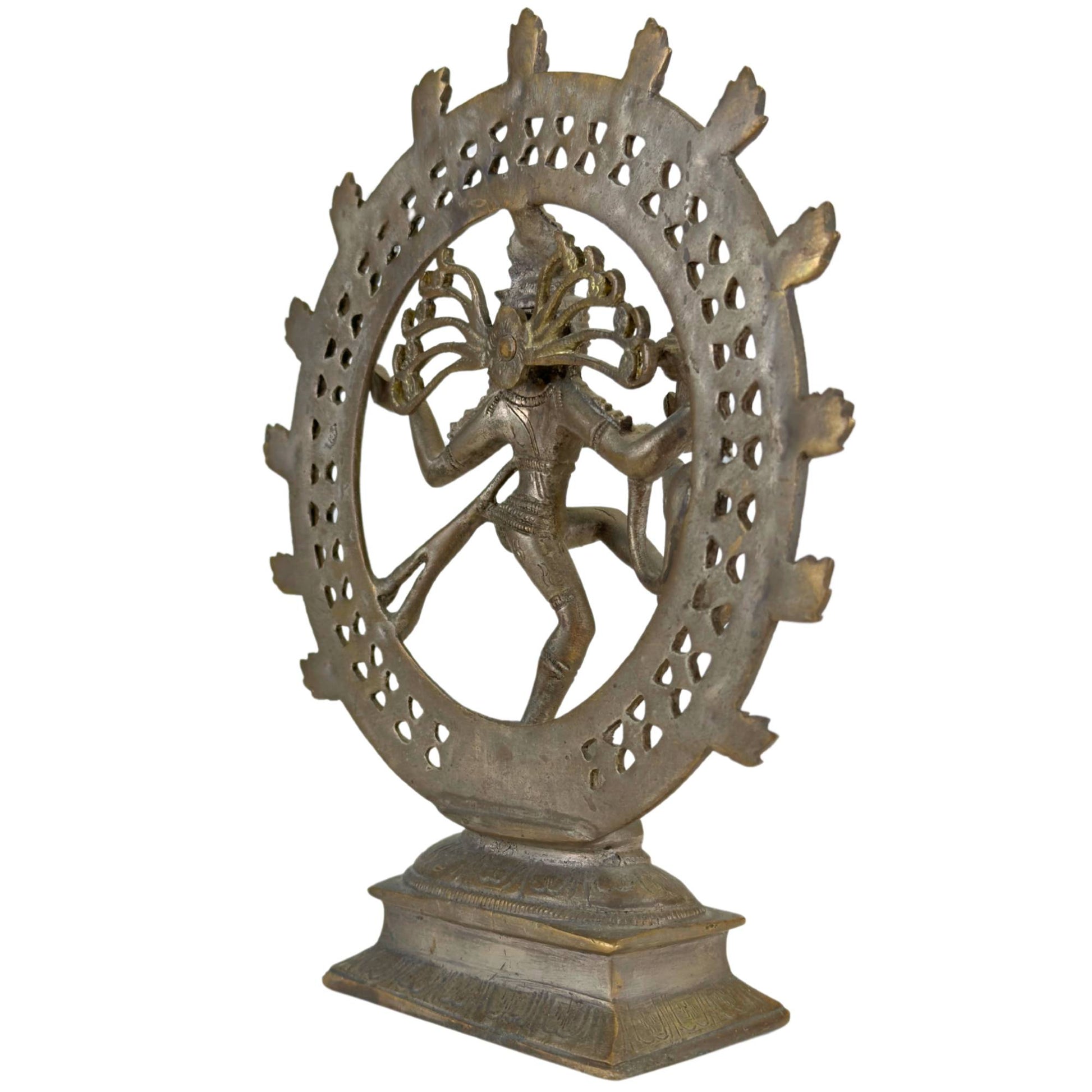 Antiek Indiaas Shiva beeld op rechthoekige lotusvoet