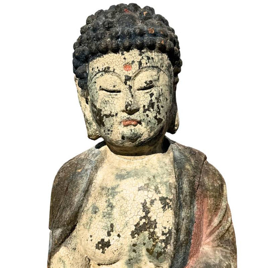 Antiek Kwanyin beeld uit hout uit China
