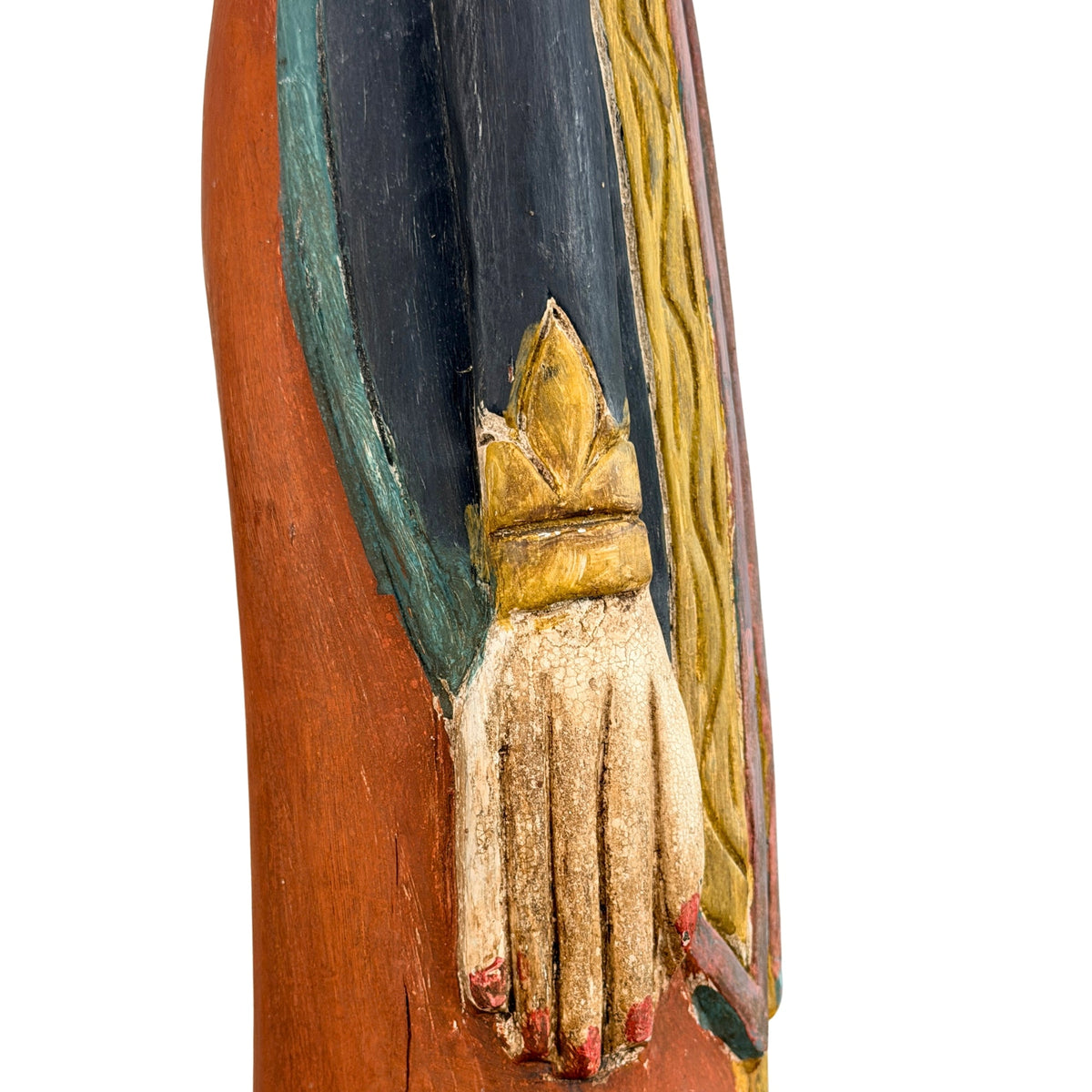 Antiek Loro Blonyo paar uit Midden-Java, polychroom hout, ca. 1930