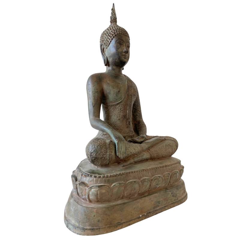 Antiek Siam boeddhabeeld in brons