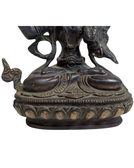 Antiek Tibetaans bronzen Manjushri beeld